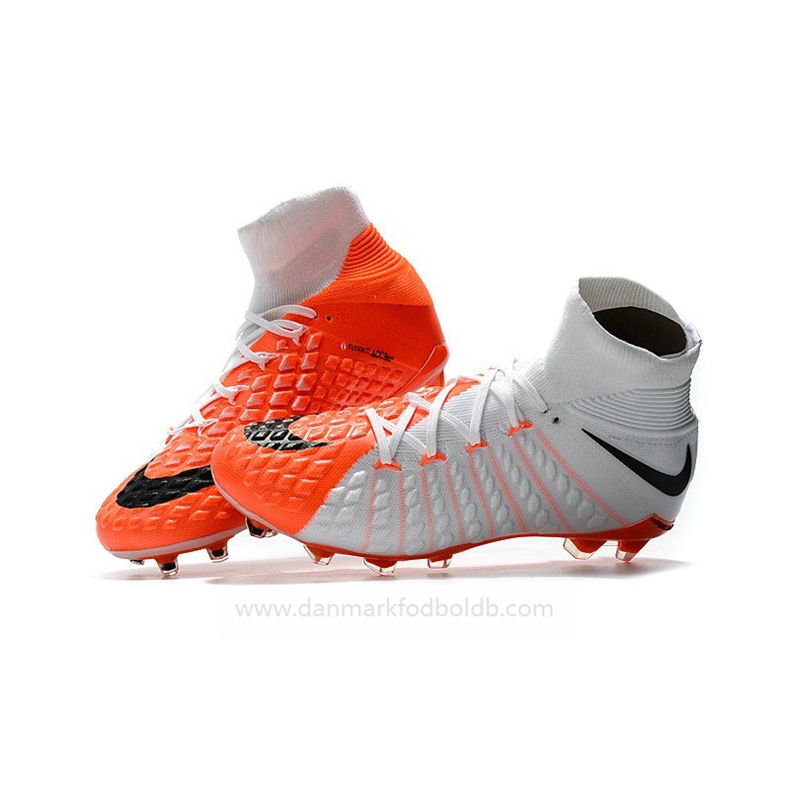 Nike Phantom Hypervenom 3 Elite Df FG Fodboldstøvler Herre – Hvid Orange